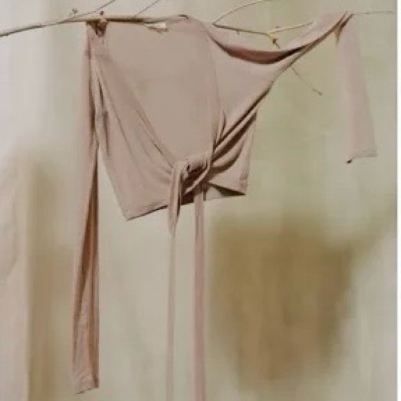 Ozma Dance Wrap Top in Tea - Picture 5 of 7